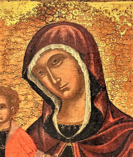 Mére de Consolation, cercle de Nikolaos Tzafouris (1455-1501) - Romano Ischia